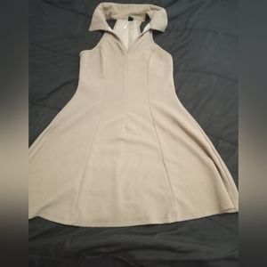 Solid Halter Neck Dress (XS) SHEIN